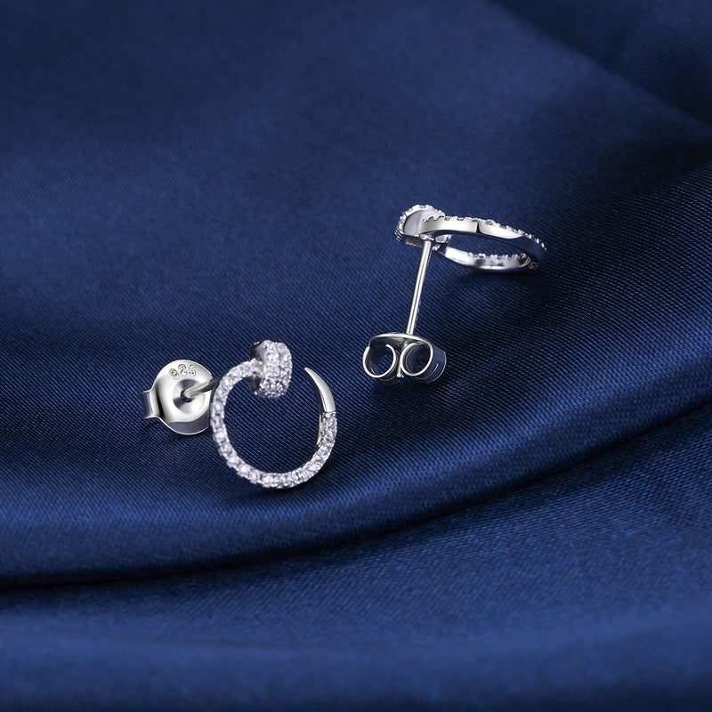 DELECOE 12PCS Real 925 Silver Earring Backs Replacements, 18K White Gold Plated Hypoallergenic , Secure Ear Locking for Stud Nut for Posts, 6mm - Image 4